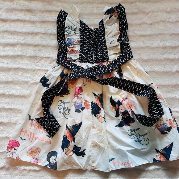 Royal Roe Boutique Halloween Vintage Style Spooktacular Dress Size 4t - Picture 6 of 7